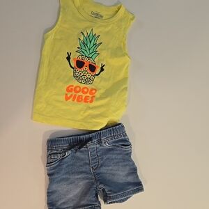 OshKosh B'gosh Bright Yellow Pineapple Tank Top